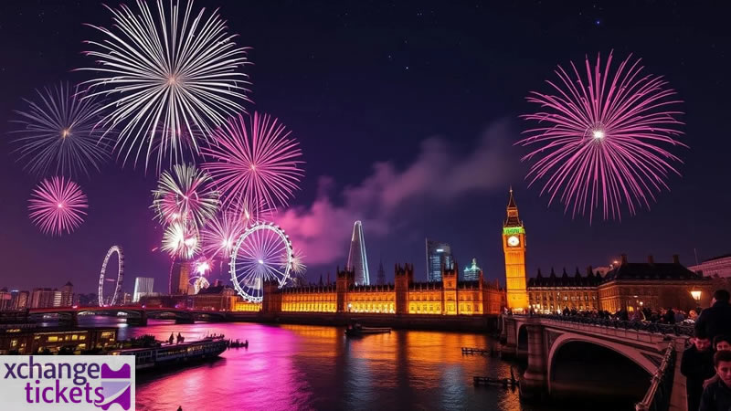 Plan for the London New Year Eve Fireworks 
